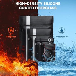 Yihuaxing 5-Mảnh Faraday Túi RFID Tín Hiệu Che Chắn Cho Điện Thoại Di Động & Máy Tính Bảng Không Thấm Nước Điện Tử Xử Lý Túi Chìa Khóa Chống Cháy - Product Image 2