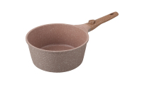 Ensemble de casseroles de cuisine en aluminium de 19 pièces, série écailles de poisson, marbre brun, moderne, détachable, sain, durable, écologique, antiadhésif