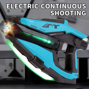 Pistolet à eau électrique à impulsions avec lumière de flamme, tir continu, puissant, jouets pour enfants, jeux de plage d'été - Product Image 2