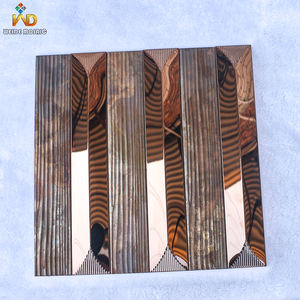 Mosaico in Bronzo Vintage a Strisce <span class=keywords><strong>con</strong></span> Effetto Specchio 3D, Mosaico Metallico per Decorazione Pareti di Fondo, Aree di Ricevimento e Banconi Reception - Product Image 1