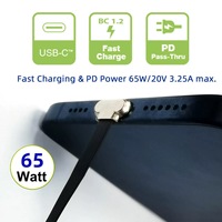 Câble de données USB Type C à 90 degrés, flexible, à charge rapide, pour support magnétique de moto