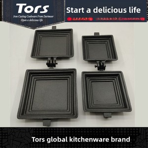Tolssen T-112 铸铁烤三明治和吐司盘 户外DIY烘焙模具 单/双单元 飞碟形状 衡台 - Product Image 2
