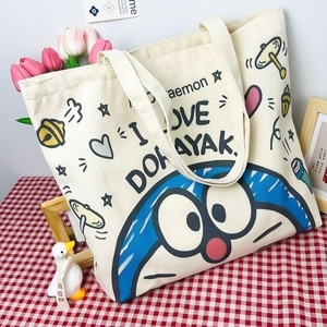 Sac fourre-tout en toile personnalisé avec dessin animé pour étudiants, idéal pour le shopping et l'usage quotidien - Product Image 4
