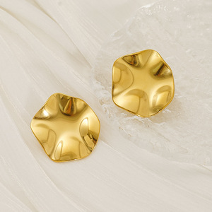 ZOGXIN Geometric Stud Earrings Gold Silver Irregular Shape Party Fashion Jewelry for Women - Product Image 2