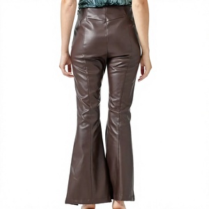ELYSIAN INDUSTRIES <b>Men</b> <b>Leather</b> <b>Pants</b> Casual Straight Fit Mid Waist Midweight Eco-friendly High-quality Daily Wear Classic Winter - Product Image 2