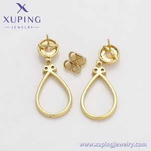 Para Xuping <span class=keywords><strong>Jewelry</strong></span> X000984508 <span class=keywords><strong>Trendy</strong></span> 14K Chapado en oro Artificial Diamond <span class=keywords><strong>Wedding</strong></span> Pendientes de gota ovalados para mujer - Product Image 5