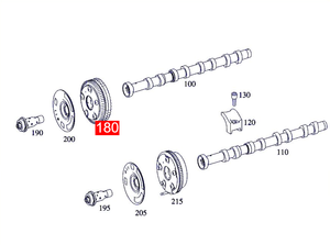 AUFERAY Ajustador de árbol de levas antidesgaste OE A2720505247 VVT para Mercedes Benz W166 W221 Serie, ajustador de sincronización de árbol de levas de admisión y escape - Product Image 2