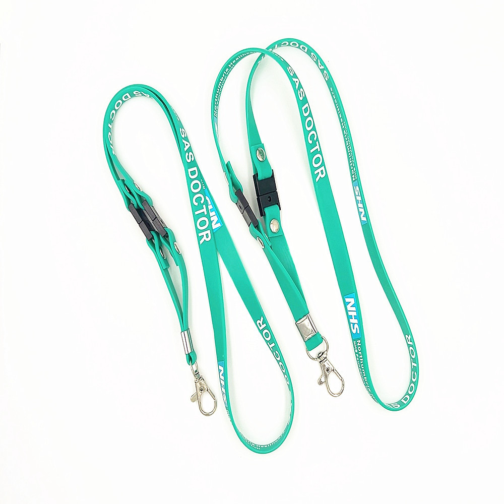 Minimalist Teacher Nurse Silicone Lanyard Gift Badge Holder Lanyard Breakaway Lanyard for Women