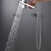 Système de douche de pluie chromé avec jets de corps 3 jets Panneau de douche de luxe Couverture complète du corps à haute pression