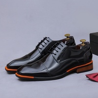 ASTON M.JAZZ Handgefertigte Hochwertige Maßgeschneiderte Herren Spitze Schnürschuhe Stilvolle Atmungsaktive Lederschuhe für das Büro