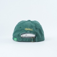 Yukaihe Aanpasbare Groene 6-Panel Unstructured Gewassen Katoenen Pet met Verstelbaar Sportief Geborduurd Logo voor Volwassenen
