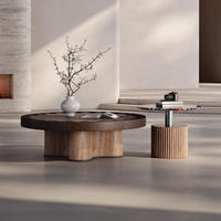 Table basse contemporaine combinée extensible à hauteur réglable, montage facile, légère, décorative, meubles de salon