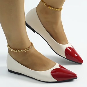 <span class=keywords><strong>Ballerine</strong></span> in stile retrò da donna <span class=keywords><strong>a</strong></span> <span class=keywords><strong>punta</strong></span> morbide Sole leggere <span class=keywords><strong>ballerine</strong></span> Slip-On chiusura estate autunno taglia grande 35-45 - Product Image 6