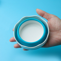 Pliable Mini Portable En Plastique Tasse À Eau Pliable Peinture Seau À Laver Bassin Silicone Verres pour La Maison ou Le Studio