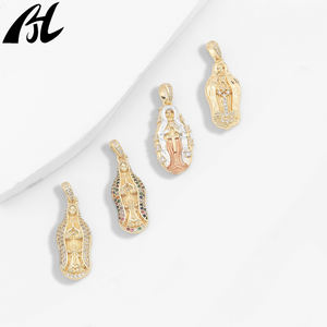 C-784, C-808 Jungfrau Maria Anhänger-Halskette, Exquisit Geschnitzte Religiöse Medaille für Katholischen Glaube Schmuck-Geschenk - Product Image 2