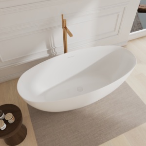 Baignoire autoportante de luxe en acrylique et fibre de verre renforcée, fabrication OEM/ODM sur mesure, finition mate ou brillante, pour hôtels et spas - Product Image 4