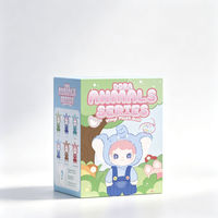 Emballage personnalisé pour boîte mystère en carton gris, boîte rigide écologique pour figurines de collection, jouets, poupées, avec doublure en éponge, pour exposition et vente en gros