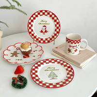 Op voorraad! 8-inch en 9-inch ecovriendelijke kerstservies van massief porselein, groothandelsprijs, duurzaam keramisch serviesgoed