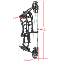 Arc à poulies Junxing M109K double usage 40-65 lbs pour billes d'acier et flèches de chasse
