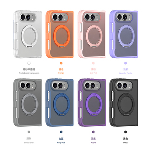 Étui magnétique de luxe mat doux au toucher avec support rotatif <span class=keywords><strong>pour</strong></span> <span class=keywords><strong>iPhone</strong></span> Duo, coque de téléphone portable antichoc personnalisée, vente en gros - Product Image 6