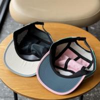 Casquette en maille 5 panneaux personnalisée avec logo, couleur assortie, séchage rapide, respirante, en polyester, pour marques, vente en gros