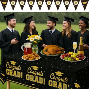 Hot Selling Disposable <b>Tablecloth</b> Softness No Cleaning for Indoor and Outdoor Party Decoration for Graduation - Product Image 3