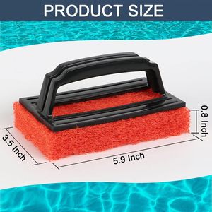 Almohadilla de nailon para limpieza de planchas, limpieza rápida, resistente, 4 x 5.25 pulgadas, para alimentos y aceites de cocina incrustados - Product Image 2