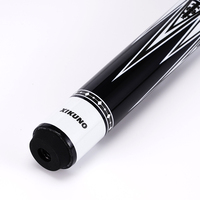 Stik Biliar Xikuno Fiberglass Shaft 10.5mm Berkualitas Tinggi Karbon untuk Pool Snooker, Ujung 12mm, Pegangan Kulit, Stik Biliar 1/2 Split Hitam