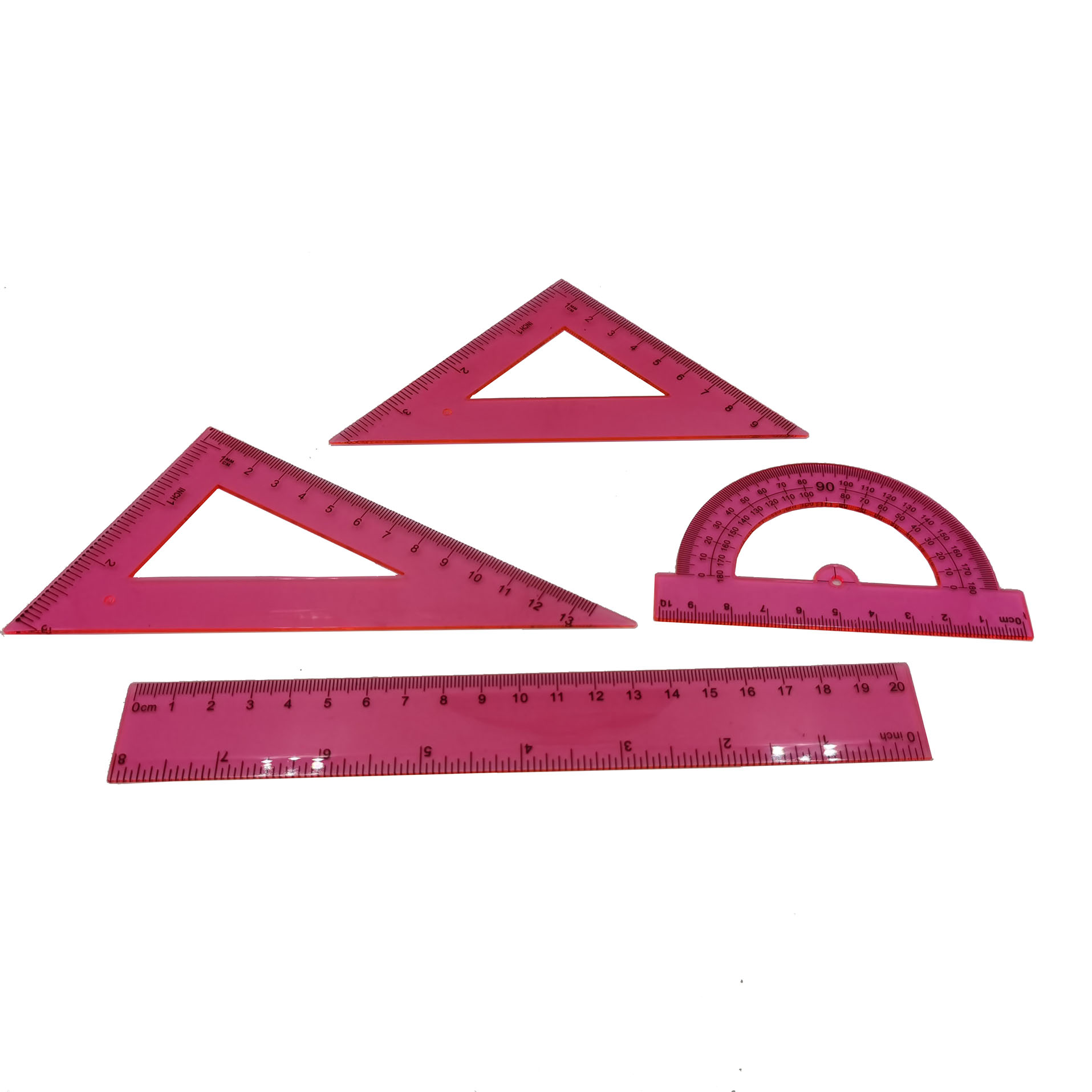 Линейка геометрической формы для школы, 20 см