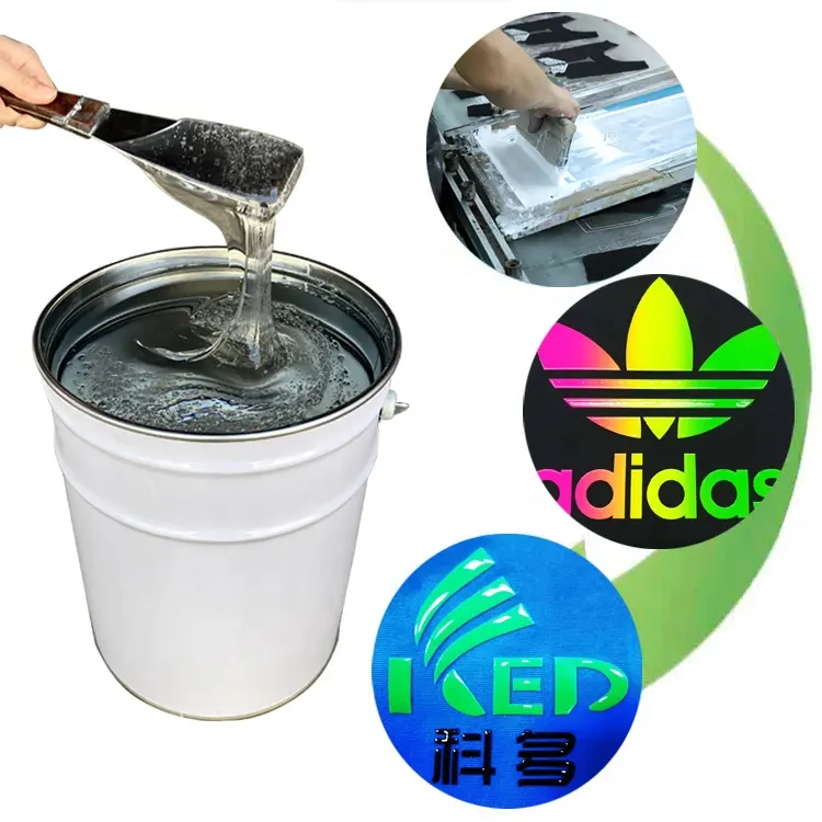 High Quality Gloss Effect Clothing T-Shirt Textile Label Pattern Screen Printing Liquid Silicone Rubber Textile Ink