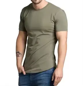 Oem 로고 슬림 핏 100% 대마 티셔츠 여름 도매 대마 의류 제조 업체 체육관 t 셔츠