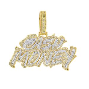 High Quality <b>Solid</b> <b>Gold</b> Moissanite <b>Pendant</b> Necklace with Classic Hip Hop Inspired Design - Product Image 4