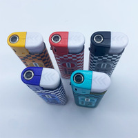 Logo en plastique coupe-vent électrique rechargeable bouffée briquet à gaz personnalisé