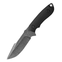 Brésil Vente chaude Couteau de chasse à lame fixe EDC en acier inoxydable avec manche G10 et étui en nylon