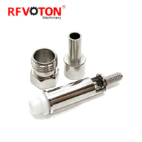 Connecteur RF FME femelle droit à sertir 50 ohms pour câbles coaxiaux RG174, RG316, LMR100