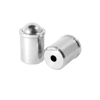 Plongeur à ressort à bille en acier inoxydable 18-8, modèle lisse, avec collier et bille en acier inoxydable