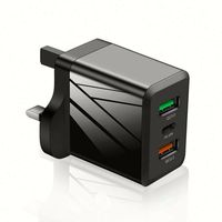 Chargeurs de téléphone portable rapides 1 USB C 2 ports USB PD QC3.0 45W avec prise UK EU US, chargeur mural 3 USB