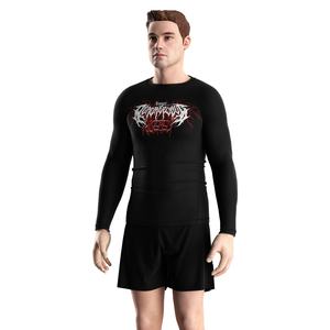 Rashguard d'entraînement industriel extrême à séchage rapide, haute résistance, extensible, UPF50+, avec lettrage inspiré du rock - Product Image 5