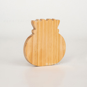 แผ่นรองแก้วรูปแอปเปิ้ลไม้ สีไม้ธรรมชาติ งานไม้แท้ สำหรับตกแต่งบ้าน - Product Image 3