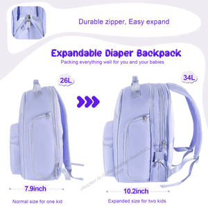<span class=keywords><strong>Sac</strong></span> <span class=keywords><strong>à</strong></span> <span class=keywords><strong>langer</strong></span> avec matelas <span class=keywords><strong>à</strong></span> <span class=keywords><strong>langer</strong></span>, <span class=keywords><strong>sac</strong></span> banane, compartiments optimisés, accès latéral, grand <span class=keywords><strong>sac</strong></span> <span class=keywords><strong>à</strong></span> dos de voyage extensible <span class=keywords><strong>pour</strong></span> 2 enfants/<span class=keywords><strong>jumeaux</strong></span> - Product Image 4