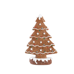 Nuovo Gingerbread albero <span class=keywords><strong>di</strong></span> natale decorazioni per le vacanze <span class=keywords><strong>mobili</strong></span> per la tavola <span class=keywords><strong>di</strong></span> natale atmosfera decorazione in resina artigianale - Product Image 4