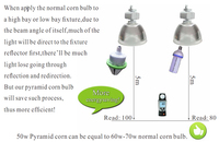 Ampoule LED 60W Tunable 3000K-5000K E40/E27 Corn Light 3 CCT Tension Universelle CRI 83 Garantie 5 Ans