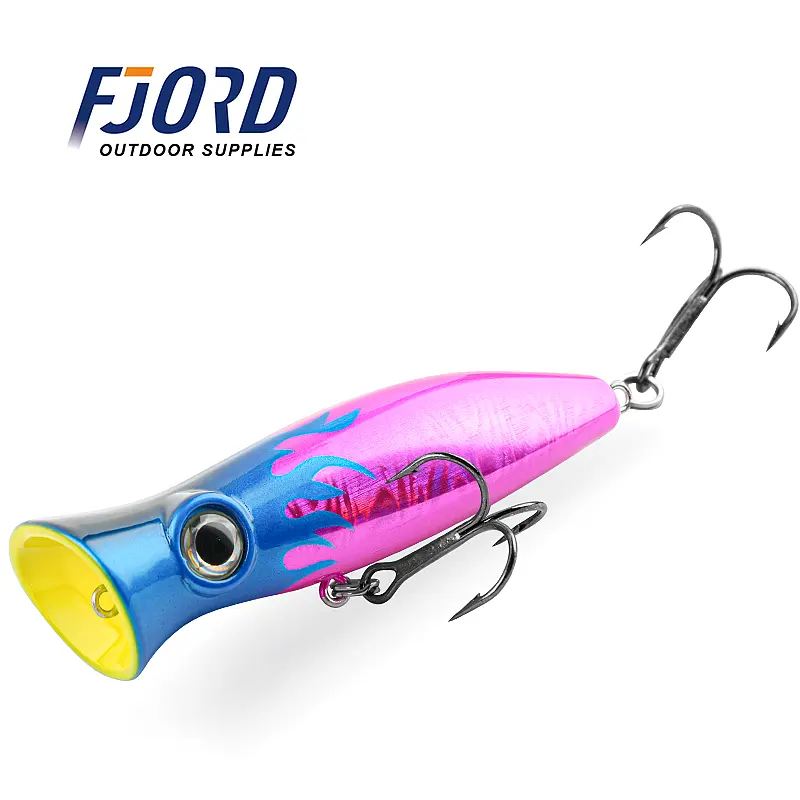 FJORD Top China Brand Supply 14g/80mm Popper Hard Bait Pike/Bass Mini Fish Wobblers Pesca Popper