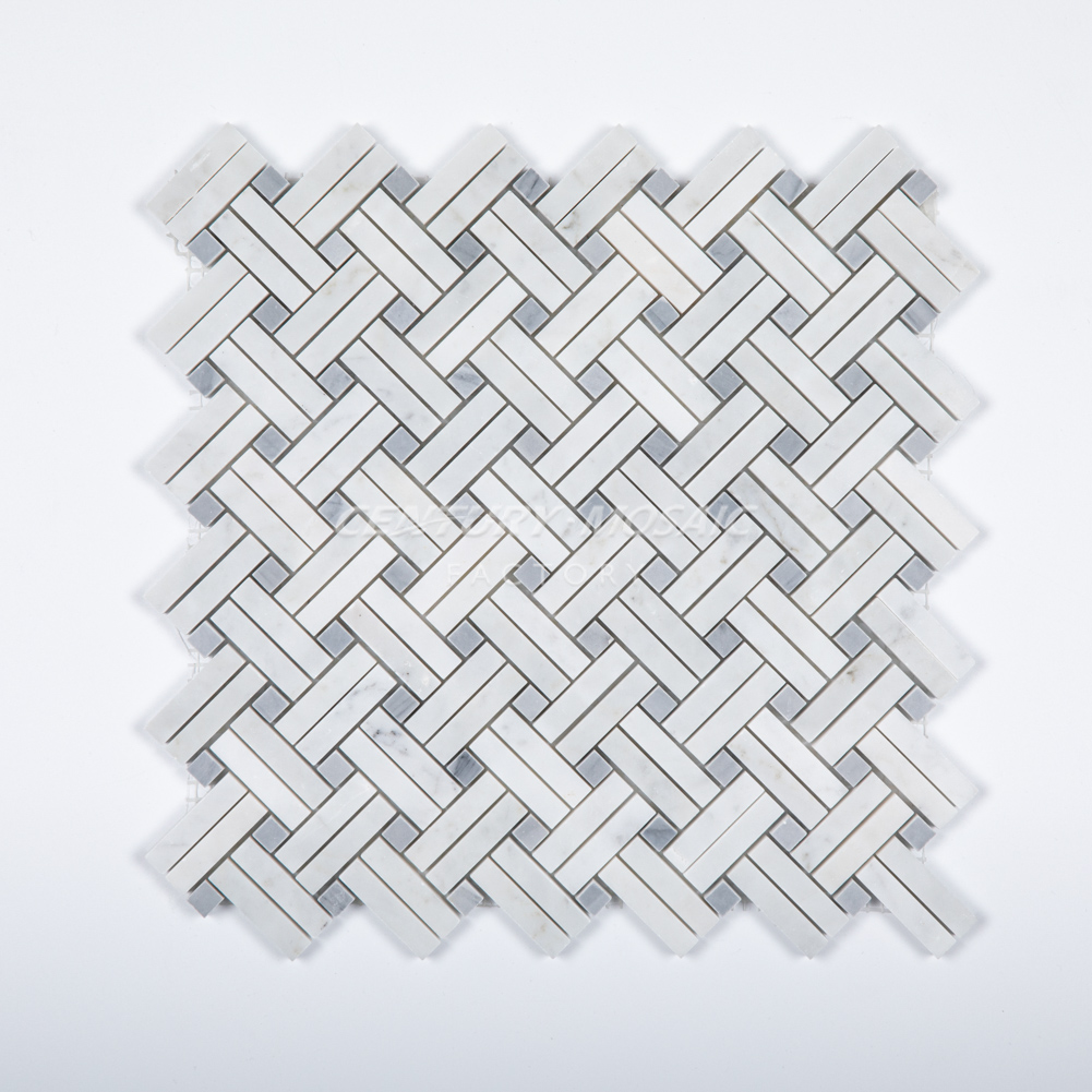 Bianco Carrara e Blu Latino
