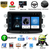 Autoradio Android 2 Din avec écran tactile de 8 pouces, Carplay, GPS pour DUSTER Dacia Renault /Logan/Dokker
