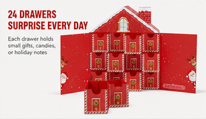 Wholesale Red House Shaped Advent <b>Calendar</b> Box Rigid Cardboard Empty Mystery Blind Box with Drawers for Surprise Gift Box - Product Image 6