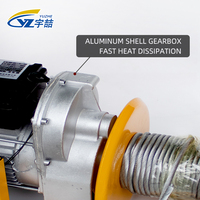 Çin fabrika 1000kg hızlı hız 1600w düşük gürültü asansör tel halat Motor elektrikli vinç ile debriyaj