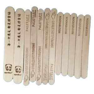 Wooden Logo Printed Ice Cream Sticks Wooden Art Craft Sticks