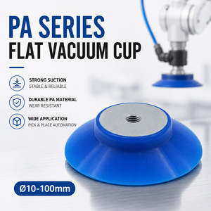 PA Flat Vacuum <b>Suction</b> Cup Rubber <b>Pad</b> for Industrial Robot Pick and Place Material Handling Packaging Automation - Product Image 1