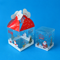 Boîte en PVC transparente pliable, jetable, carrée, pour emballage cadeau, présentoir rectangulaire, emballage cadeau en cube